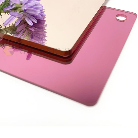 Goodsense 反光亚克力有机玻璃镜片薄 PMMA 镜子有机玻璃有机高光亚克力有机玻璃圆片瓷砖镜子有机玻璃玫瑰红色亚克力单面镜子批发